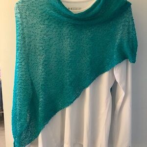 Elegant Teal Poncho